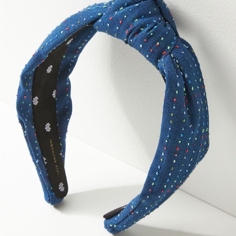 Lele Sadoughi Denim Rainbow Headband